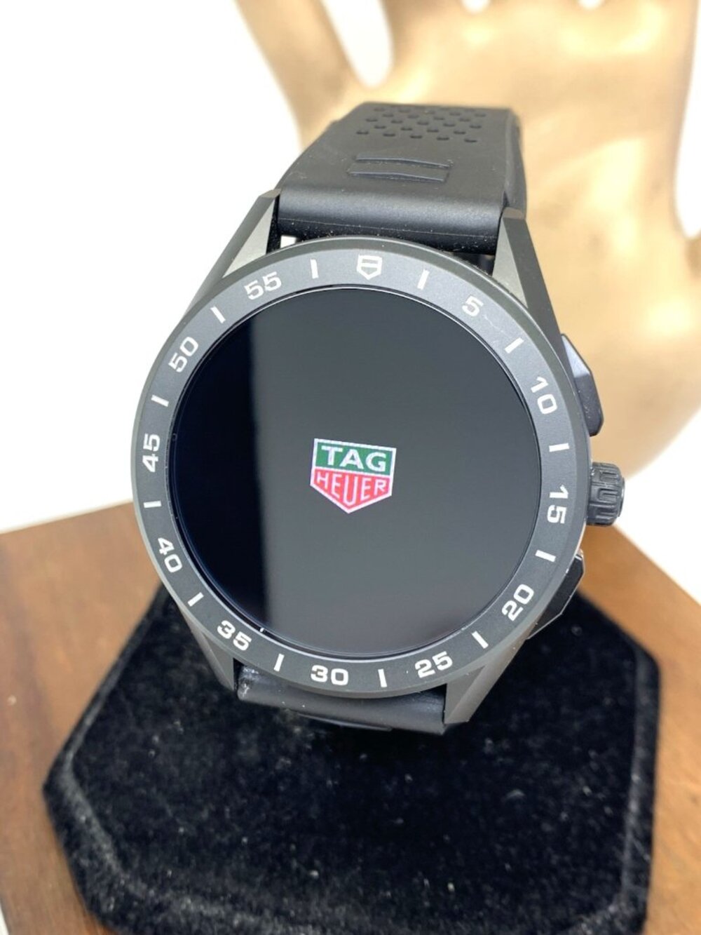 Tag Heuer Black Digital Sport Watch with Green and Red Logo